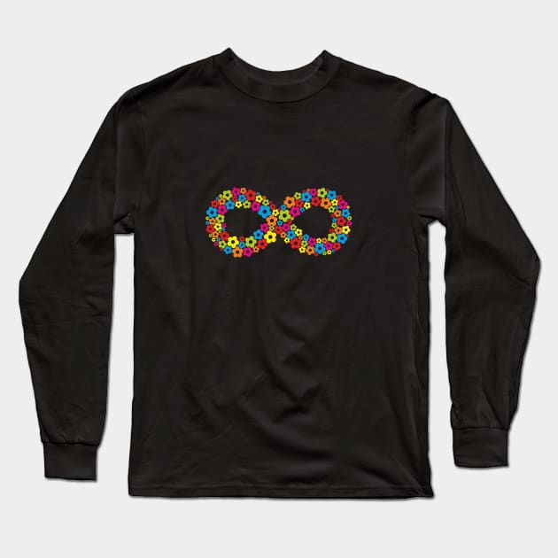 Infinity sign Flower Power Flower Gift Long Sleeve T-Shirt by FrauK